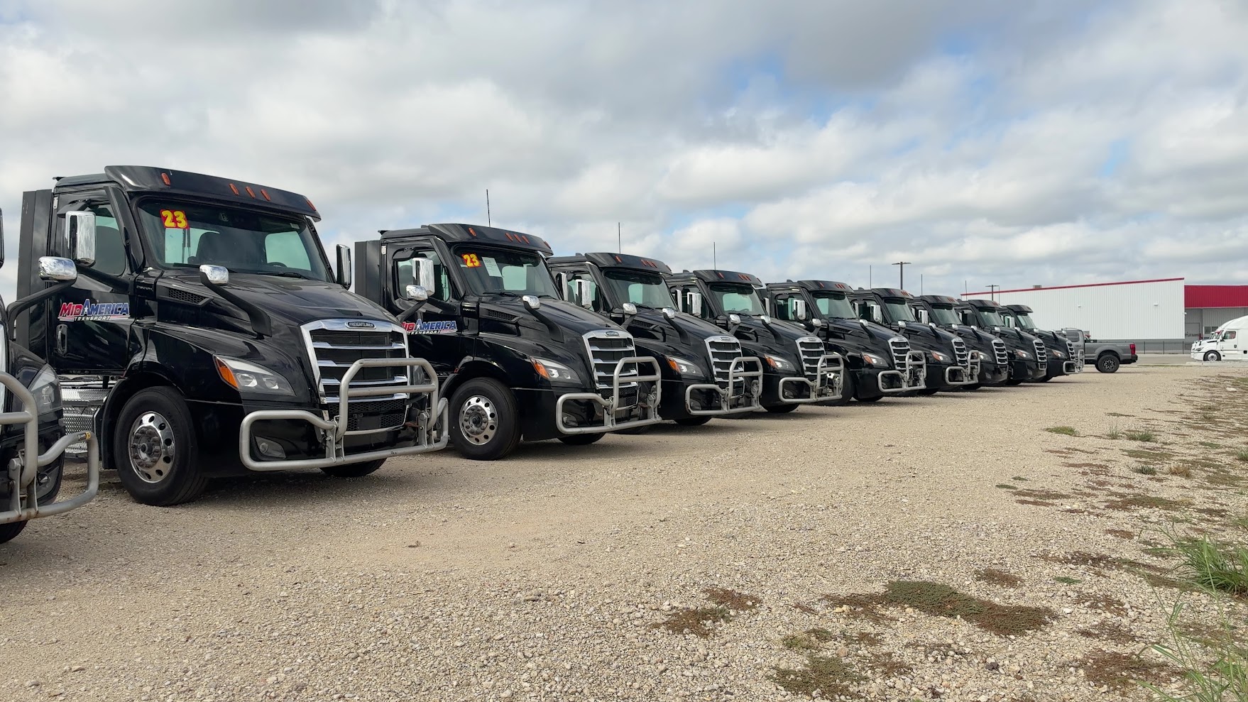 MidAmerica trucks staged together