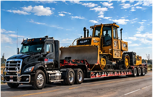 Illustrative concept of MidAmerica branded truck serving heavy haul / rgn